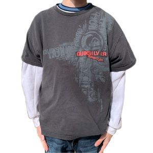 Vintage Quicksilver all over print graphic tee